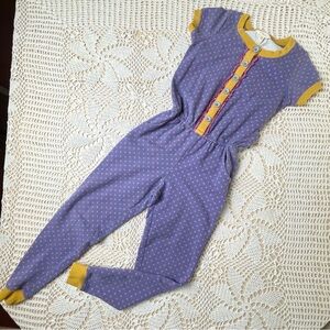 Matilda Jane Girls 10 Years Purple Polka Dot Long Romper